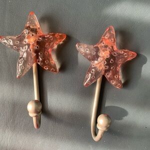 Starfish Wall Hooks - Coral